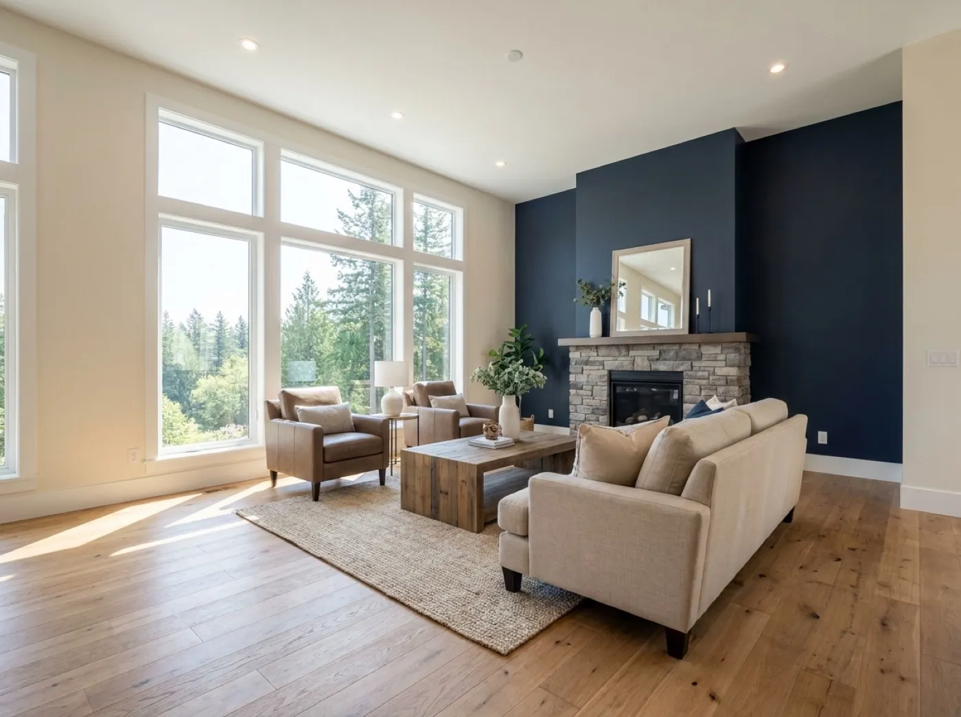 Beautifully painted home interior with fresh, clean walls and crisp trim